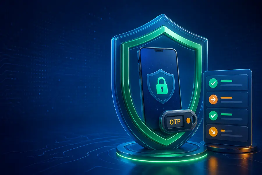 Account, OTP and payment safety concept